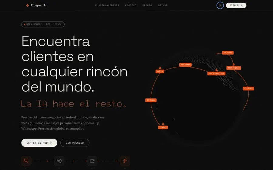 Vista previa de ProspectAI, prospección B2B automatizada