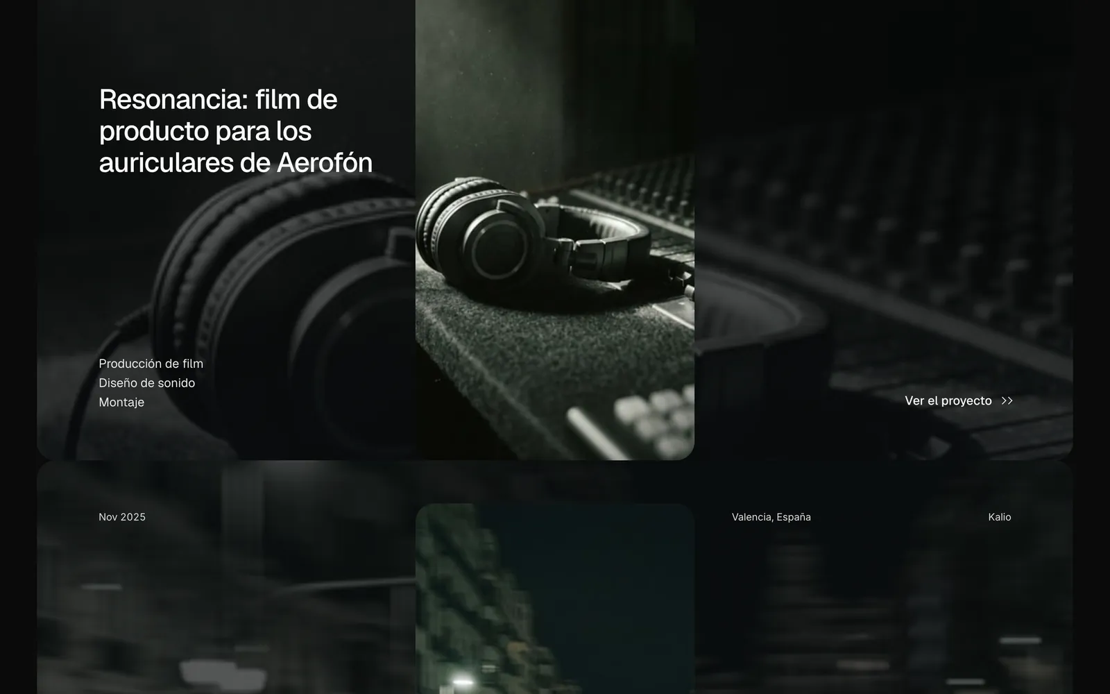 Pantalla 4 de la página de Lumbre, estudio de fotografía y film