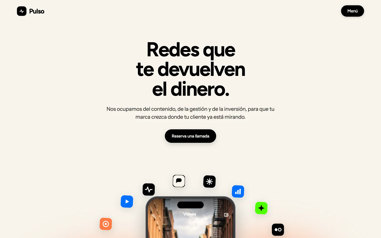 Pantalla de la página de Pulso: Redes que devuelven