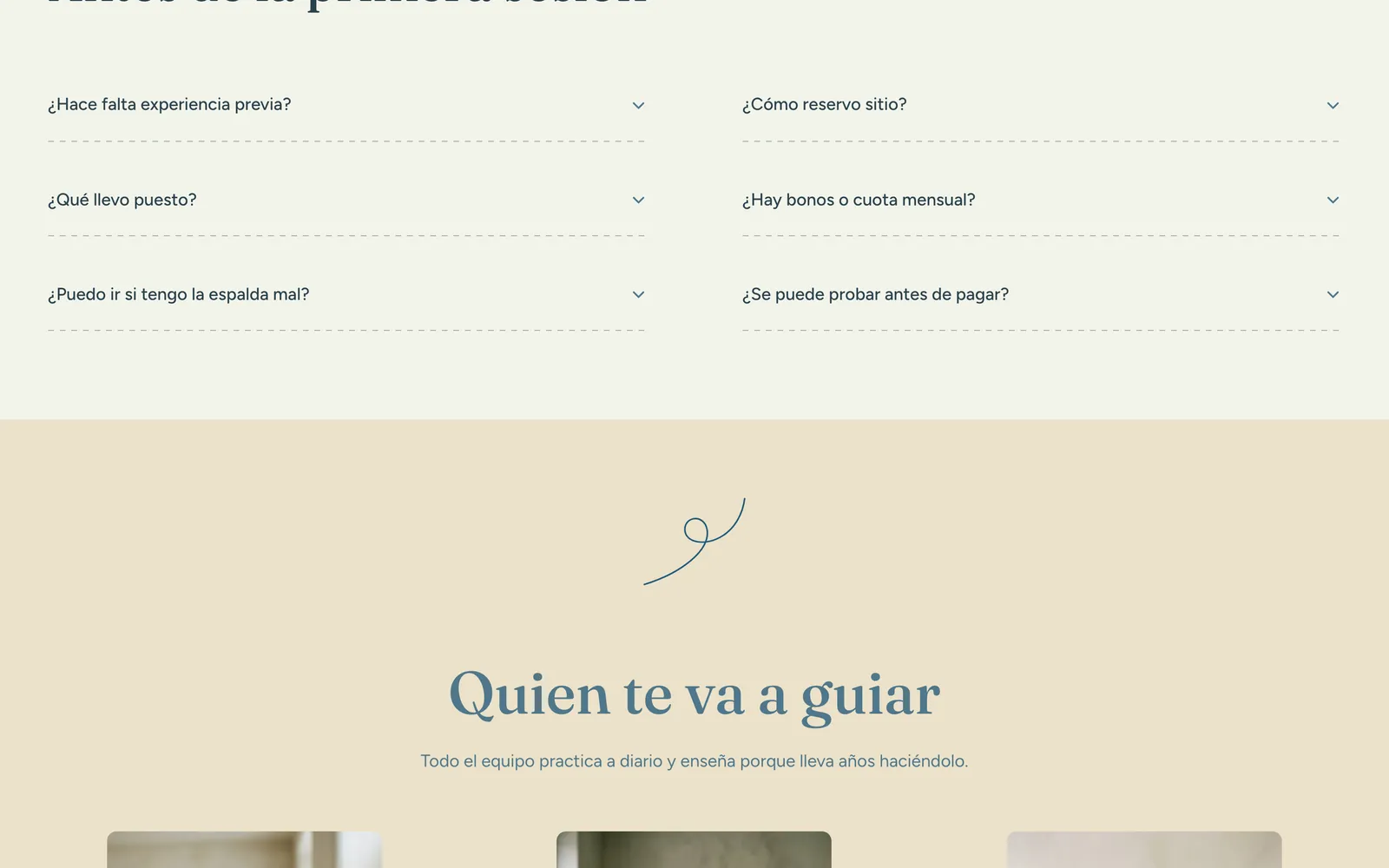 Pantalla 4 de la página de Remanso, estudio de meditación guiada