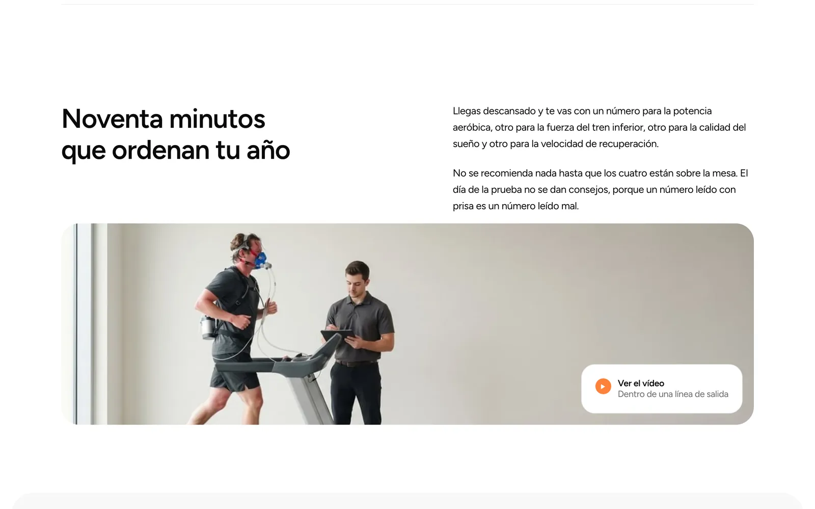 Pantalla 2 de la página de Threshold, clínica de longevidad y medicina preventiva