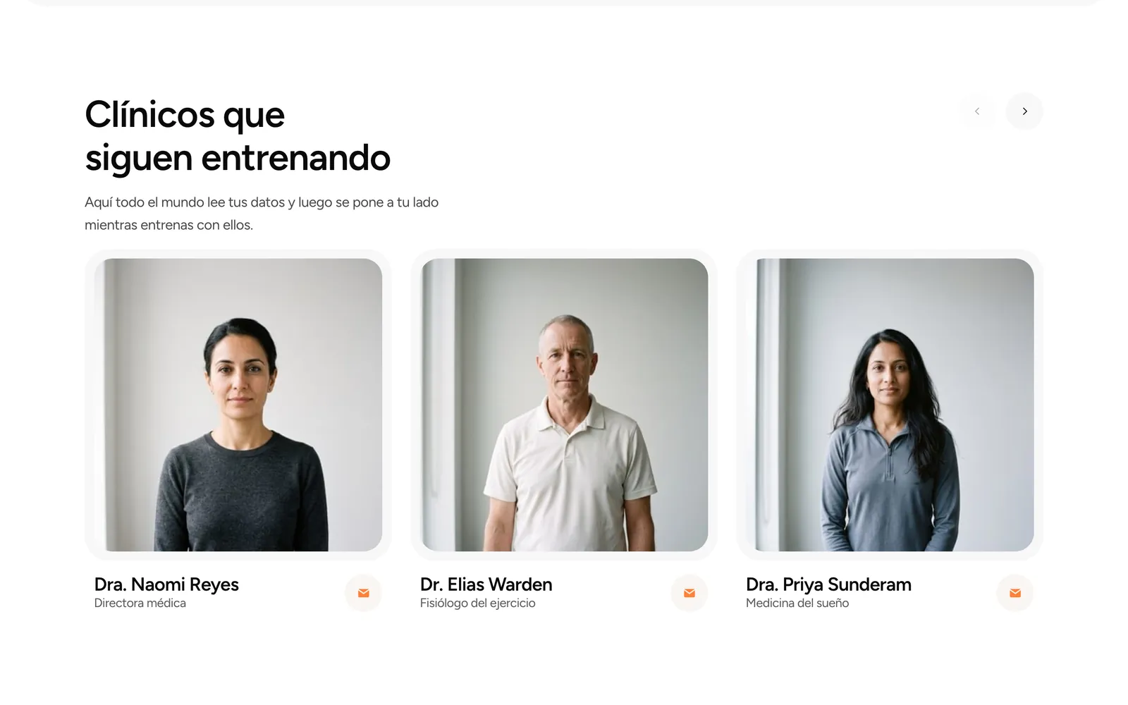 Pantalla 4 de la página de Threshold, clínica de longevidad y medicina preventiva