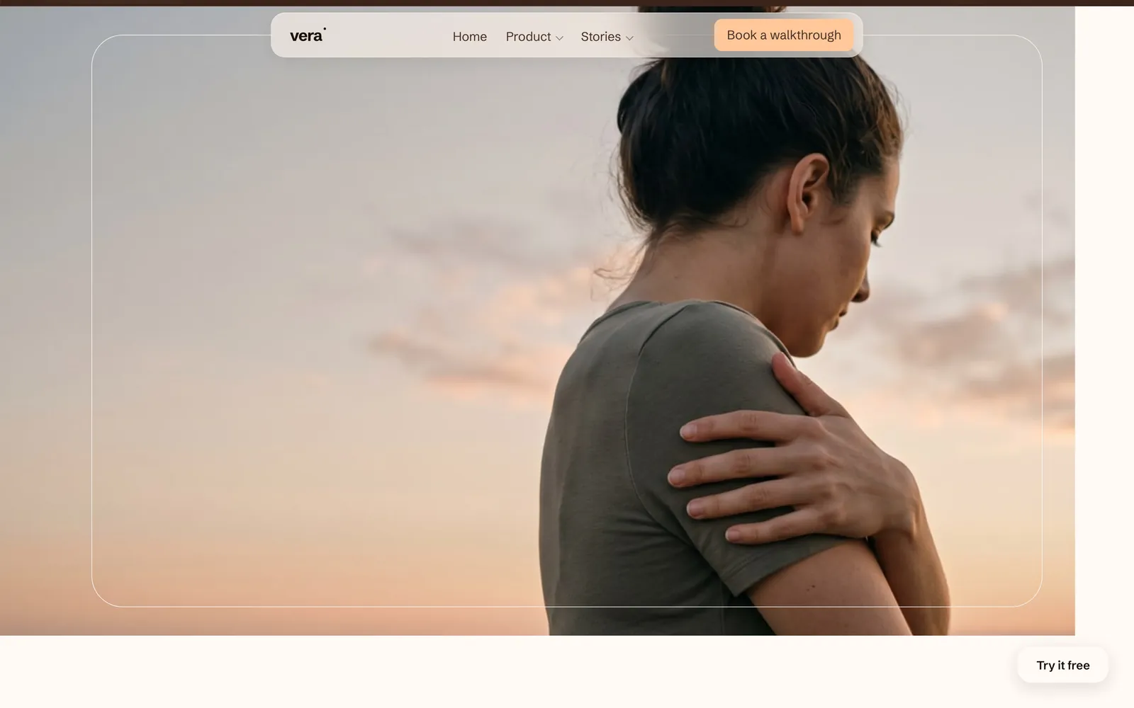 Pantalla 4 de la página de Vera, aplicación de bienestar emocional