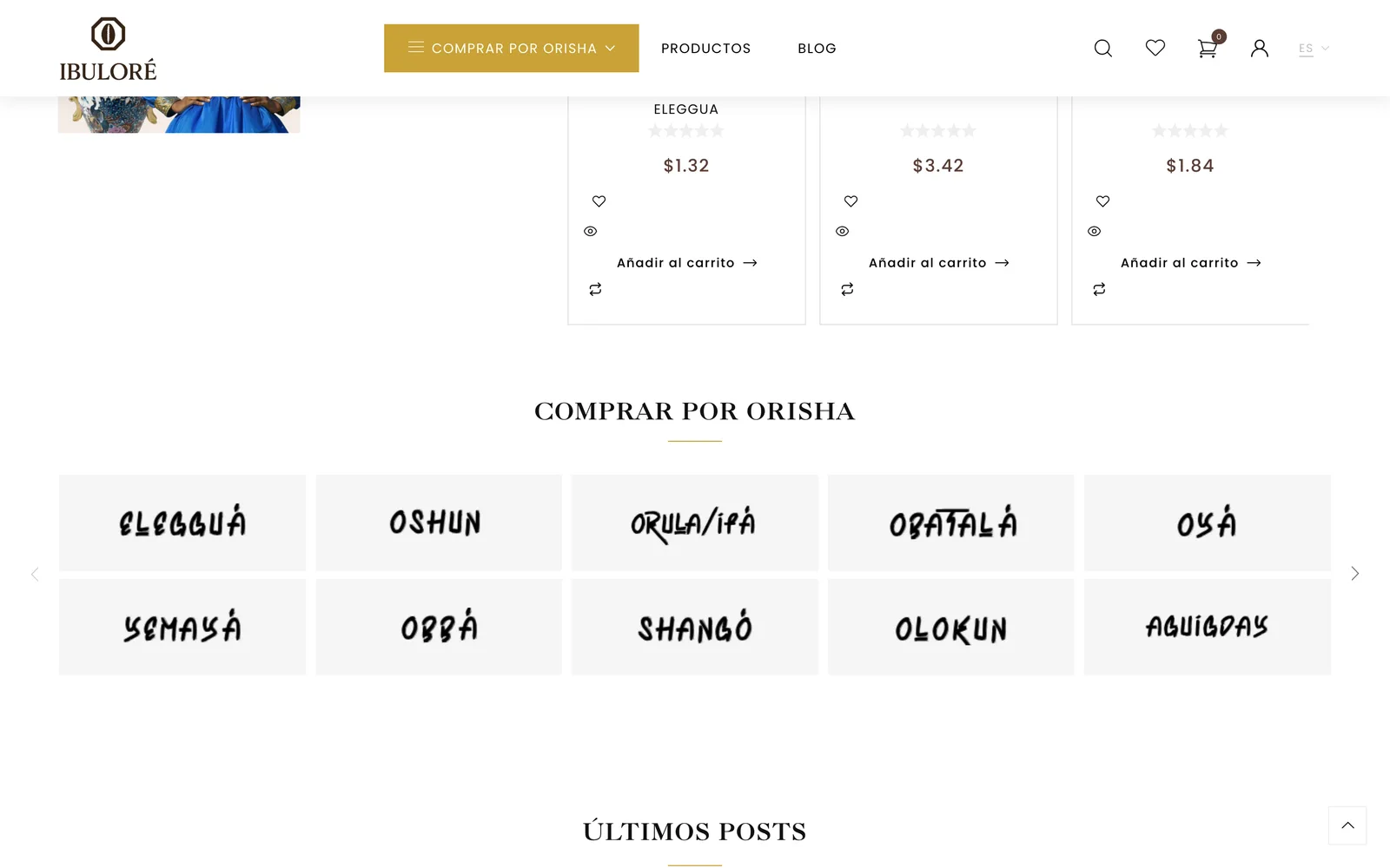 Pantalla 3 de la tienda de productos religiosos Ibuloré